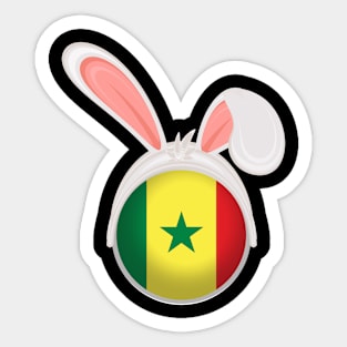 happy easter Senegal bunny ears flag cute designs Sticker